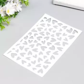 Трафарет пластиковый "Сердечки" 24х16 см