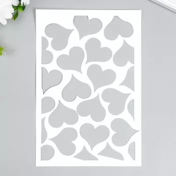 Трафарет "Сердечки" 24х16 см