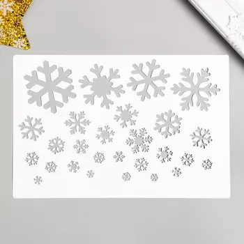 Трафарет "Снежинки" 24х16 см