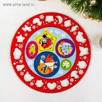 Трафарет спирограф «Зимние рисунки», деревянный