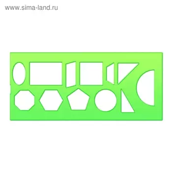 Трафарет Стамм "Геометрические фигуры", зелёный