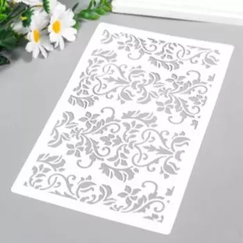 Пластиковый трафарет для творчества «Узорчик», шаблон, 2416 см