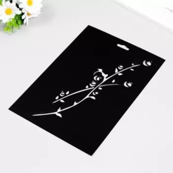 Трафарет пластиковый "Веточка сакуры" 20х29см