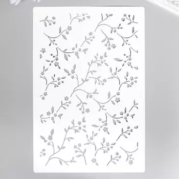 Трафарет для творчества «Веточки», пластик, 2416 см