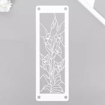 Трафарет-витраж "Цветы" 11х32 см