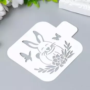 Трафарет пластиковый "Зайка" 9х9 см