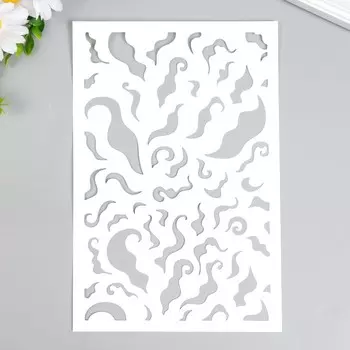 Трафарет пластиковый "Завитки" 24х16 см