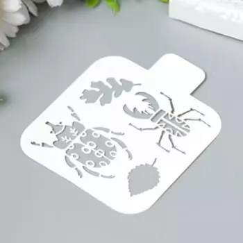 Трафарет "Жуки" 9х9 см