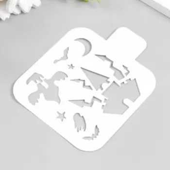 Трафарет "Жуткий замок" 9х9 см