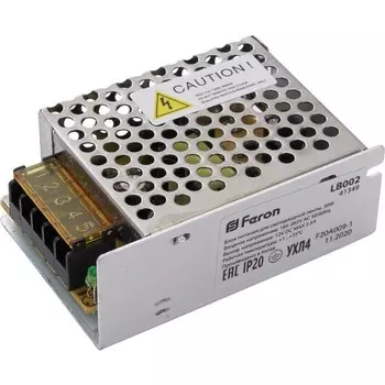 Трансформатор электронный для светодиодной ленты 12 Вт, Feron, LB002, 2.5A, 30 Вт