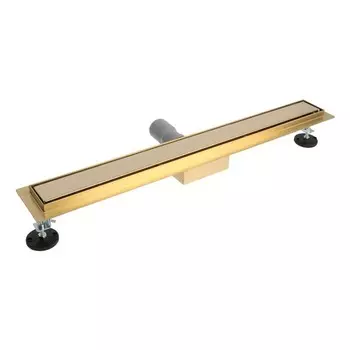 Трап TIM BAD487002GP, 70 х 700 мм, гидро+сухая защита от запаха, глянцевое золото