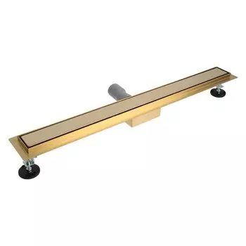 Трап TIM BAD488002GP, 70 х 800 мм, гидро+сухая защита от запаха, глянцевое золото