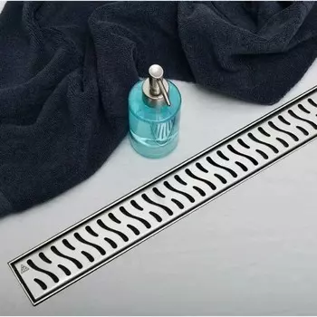 Трап Veconi Harmony N V750HN, d=40 мм, боковой выпуск, 815х125 мм, линейный, хром