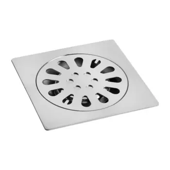 Трап ZEIN engr, 100100 мм, вертикальный, внеш/внутр d=40/37 мм, нерж. сталь, хром