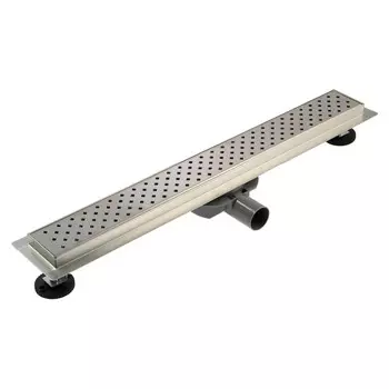 Трап ZEIN engr, c флaнцeм свободного вращ 360°, 760 см, d=40/50 мм, нерж сталь, сатин