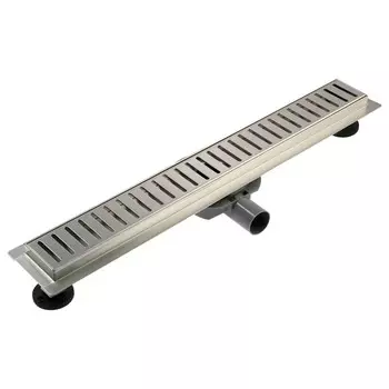 Трап ZEIN engr, c флaнцeм свободного вращ 360°, 760 см, d=40/50 мм, нерж сталь, сатин