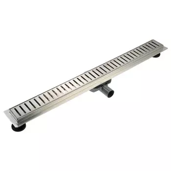 Трап ZEIN engr, c флaнцeм свободного вращ 360°, 780 см, d=40/50 мм, нерж сталь, сатин