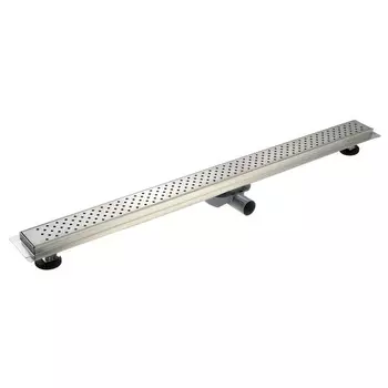 Трап ZEIN engr, c флaнцeм свободного вращ 360°, 7100 см, d=40/50 мм, нерж сталь, сатин