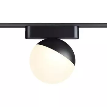 Трековый светильник для низковольтного шинопровода Novotech. Smal, 10Вт, Led, 124х115х100 мм, цвет чёрный