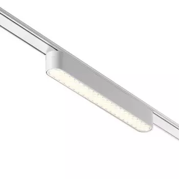 Трековый светильник для низковольтного шинопровода Novotech. Smal, 12Вт, Led, 27х222х25 мм, цвет белый