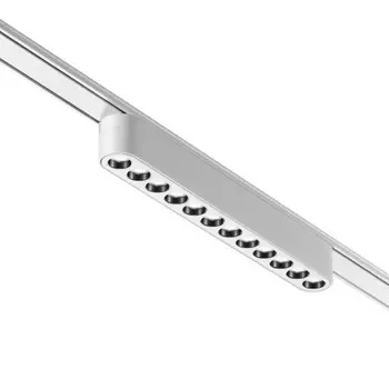 Трековый светильник для низковольтного шинопровода Novotech. Smal, 12Вт, Led, 27х222х25 мм, цвет белый