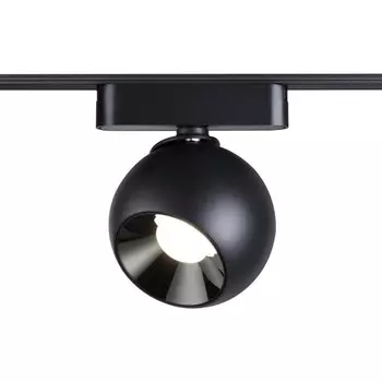 Трековый светильник для низковольтного шинопровода Novotech. Smal, 12Вт, Led, 111х115х100 мм, цвет чёрный