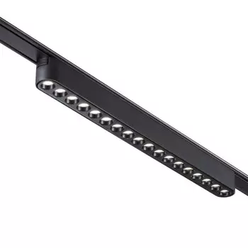 Трековый светильник для низковольтного шинопровода Novotech. Smal, 18Вт, Led, 27х330х25 мм, цвет чёрный