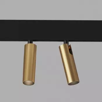 Трековый светильник Elektrostandard, Slim Magnetic, 184х35х158 мм, 14Вт, LED, 1300Лм, 4200К, цвет латунь, чёрный