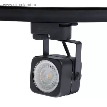 Трековый светильник Luazon Lighting под лампу Gu10, квадратный, чёрный