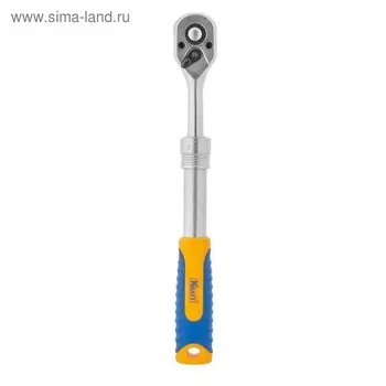 Трещотка KRAFT KT700619, с быстрым сбросом, телескопическая, 1/2", 305-445 мм