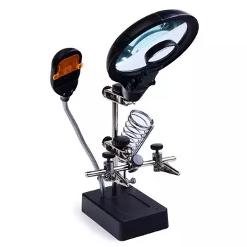 Третья рука для пайки, линза 85, 30, 30 мм, подсветка