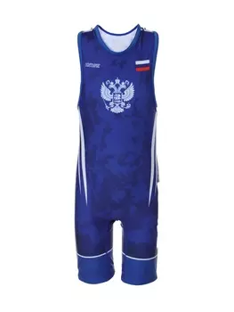 Трико борцовское FIGHT EMPIRE, WT500R, р. 4XS, синее