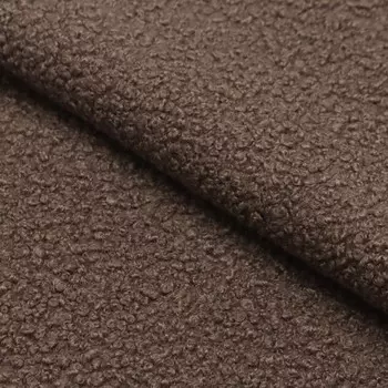 Трикотаж пальтовый, букле, ширина 150 см, цвет молочный шоколад