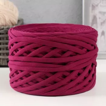 Трикотажная пряжа, ширина 7-9 мм, 100м/295 гр±10% (13 - слива)