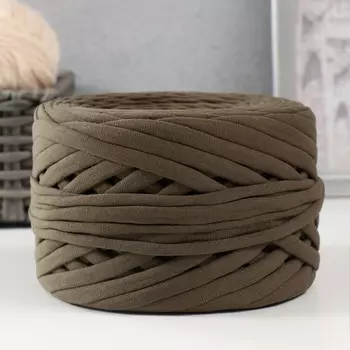 Трикотажная пряжа, ширина 7-9 мм, 100м/300гр 100м/295 гр±10% (44 - светлый хаки)