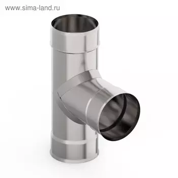 Тройник для дымохода «УМК», 90°, d=180 мм, нержавеющая сталь 1.0 мм