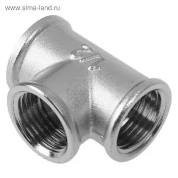 Тройник Aquafit, 1/2", внутренняя резьба, никелированная латунь