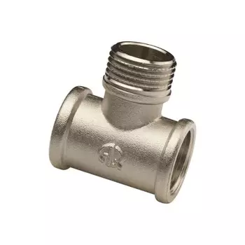 Тройник AQUALINK, 3/4", внутренняя/наружная/внутренняя резьба, никелированная латунь