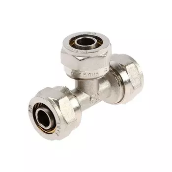 Тройник AQUALINK, обжимной, d=1616" х 16 мм, цанга/цанга/цанга