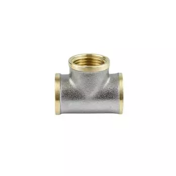 Тройник Aquasfera 9007-05, 1 1/2", внутренняя резьба, никелированная латунь