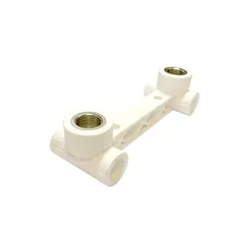 Тройник "CTM" ПЛАСТ CPTD2012, двойной, комбинированный, крепление, d=20 мм х 1/2", вн.резьба