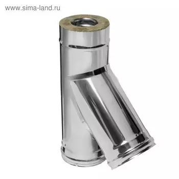 Тройник Феррум утеплённый угол 135° нержавеющий 430/0.5 мм/оцинкованный, d 200 × 280 мм