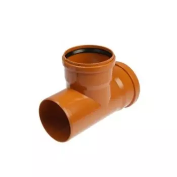 Тройник канализационный FLEXTRON, наружный, d=110 мм, 90°