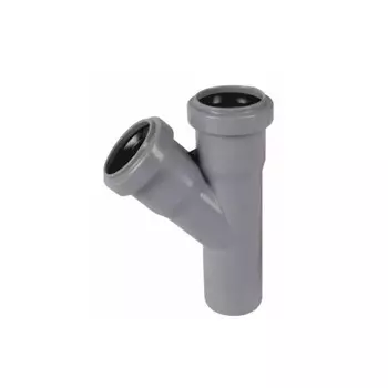 Тройник канализационный Ostendorf HT HTEA, внутренний, d=50 мм, 67° 112300