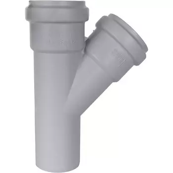 Тройник канализационный STOUT SKB-0015-585845, 58 х 58 мм, 45°, бесшумный