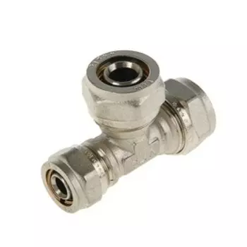 Тройник переходной Valtec, обжимной, 20 мм х 20 мм х 16 мм