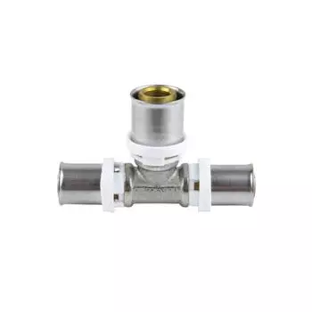 Тройник-пресс Aquasfera 8010-15, d=32 х 32 х 26 мм, переходной, латунь