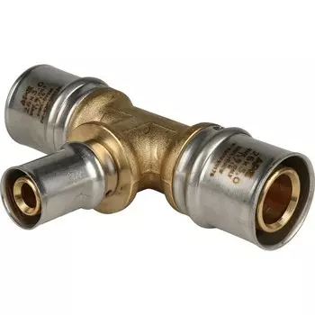 Тройник-пресс STOUT SFP-0005-261626, d=26 х 16 х 26 мм, переходной, латунь