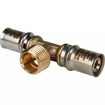 Тройник-пресс STOUT SFP-0008-161216, d=16 х 1/2" х 16 мм, наружная резьба, латунь