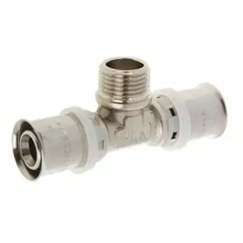 Тройник-пресс Valtec, 20 мм x 1/2" наружная резьба x 20 мм